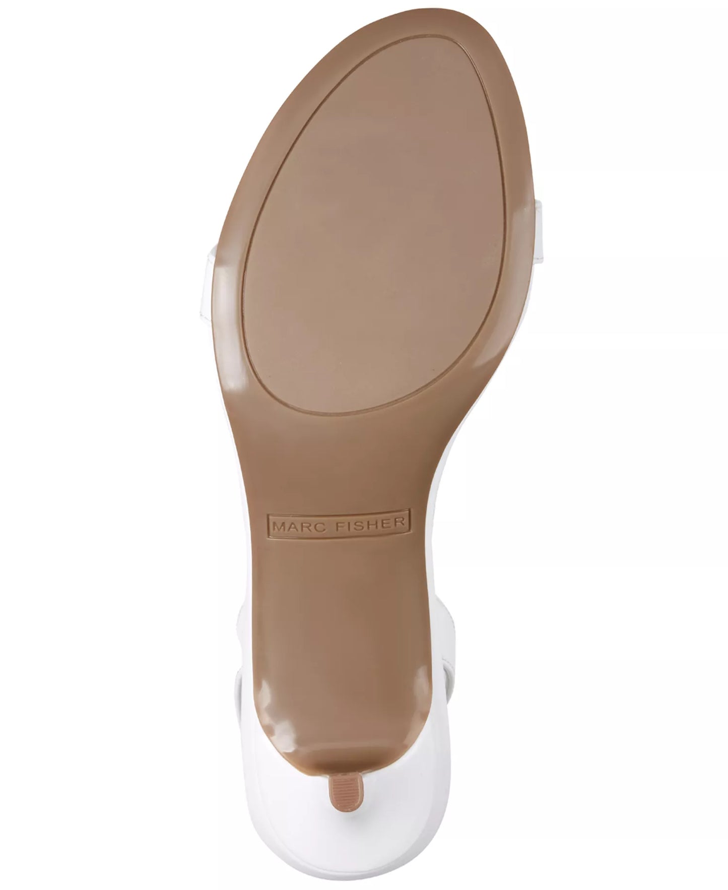 Marc Fisher Women's Salla Slingback Kitten Heel Dress Sandals White Patent Size 9