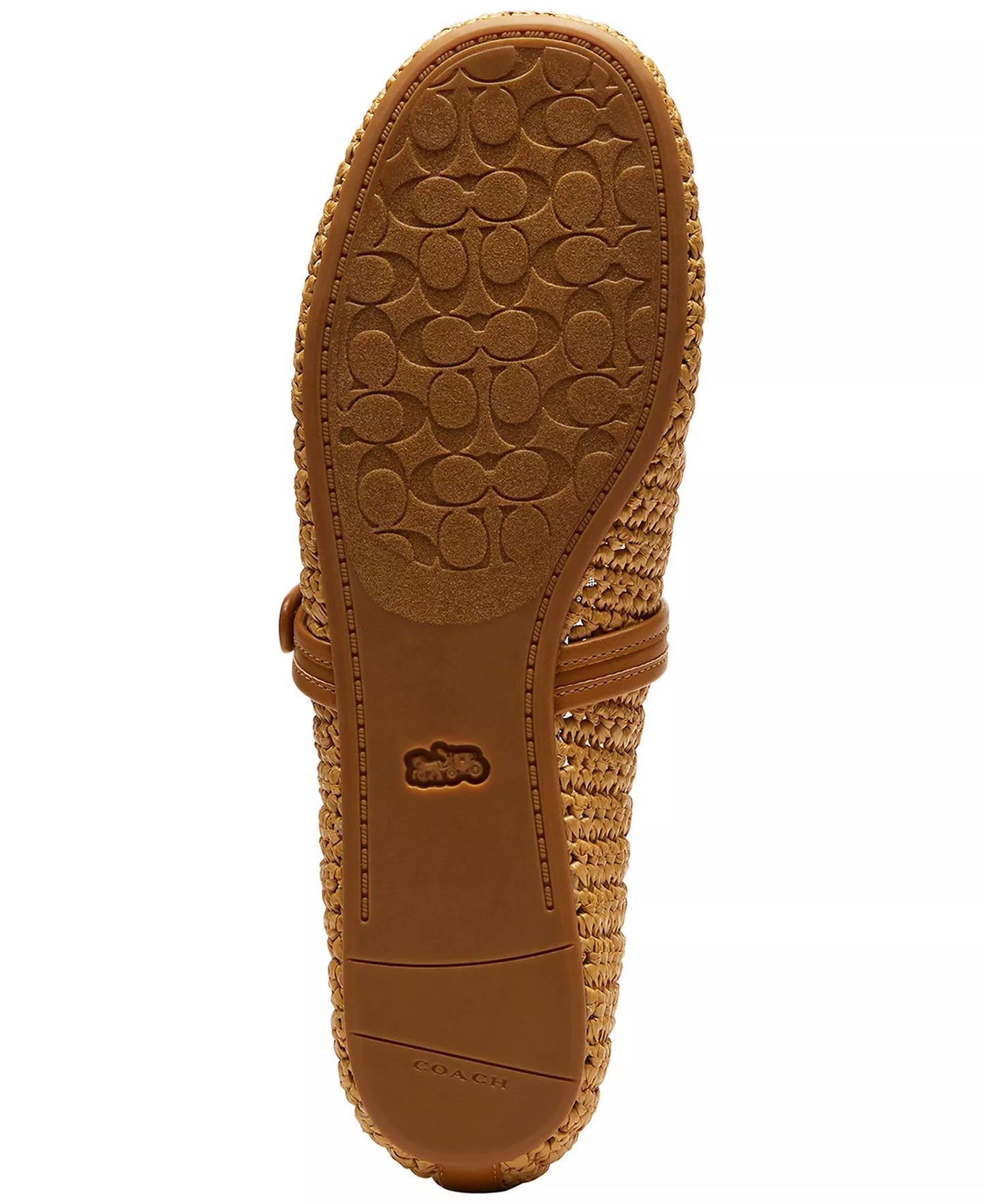 COACH Women's Sculpted C Soft Mary Jane Flats Natural Size 9