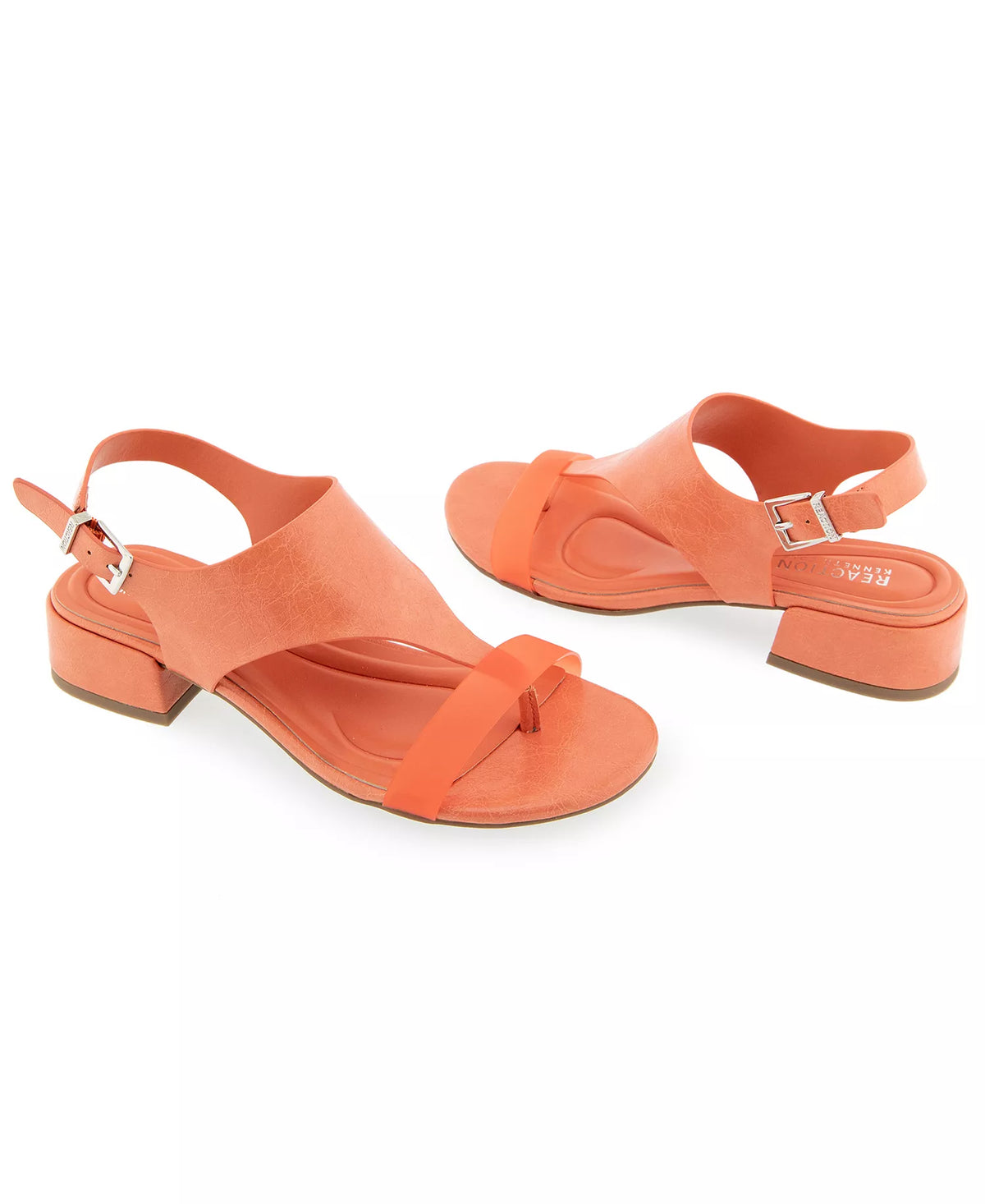 Kenneth Cole Reaction Women's Kure Block Heel Dress Sandals Terracotta Size 8.5