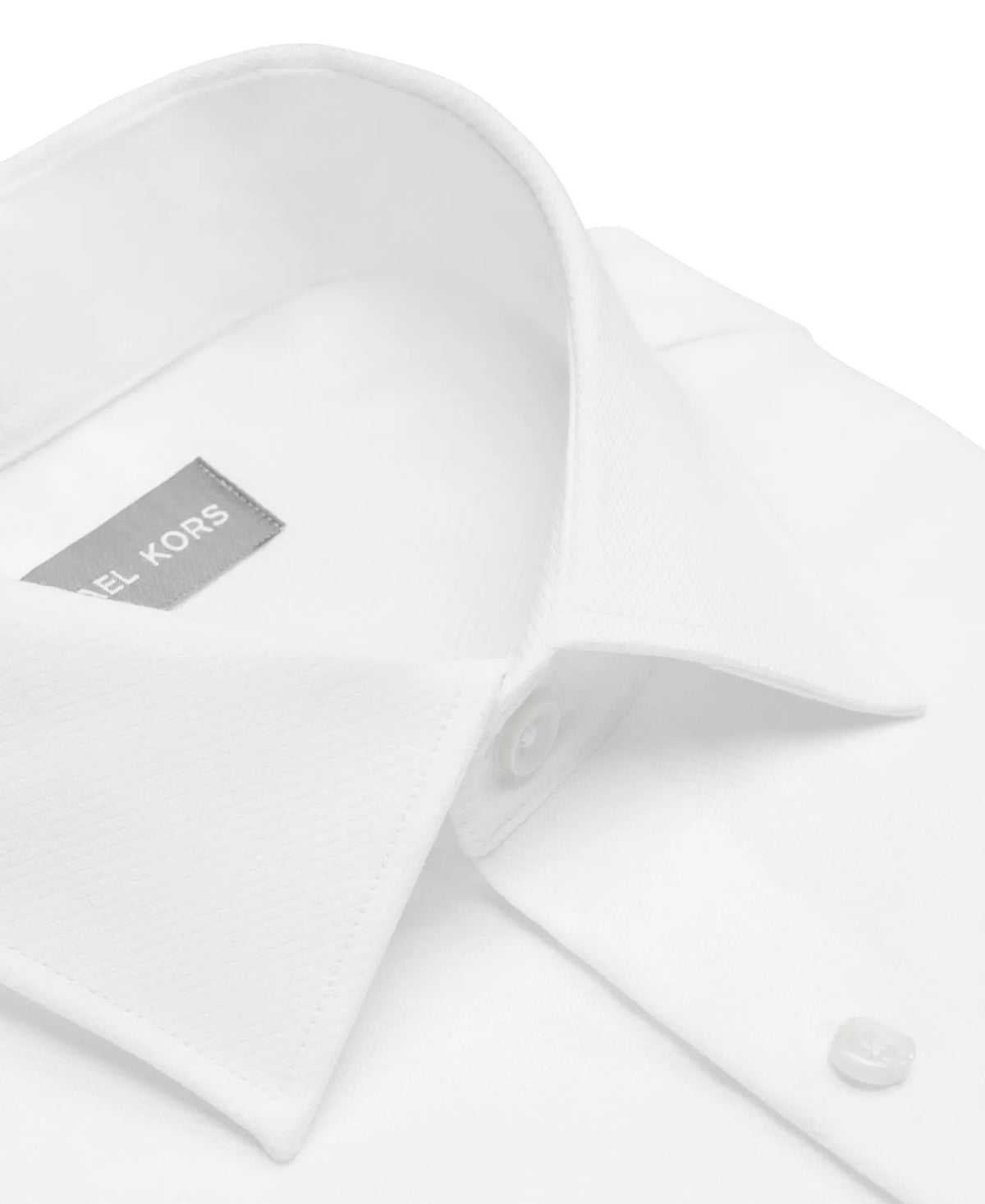 Michael Kors Men's Ultra Wrinkle Free Stretch Regular-Fit Dress Shirt White Size 18 34/35