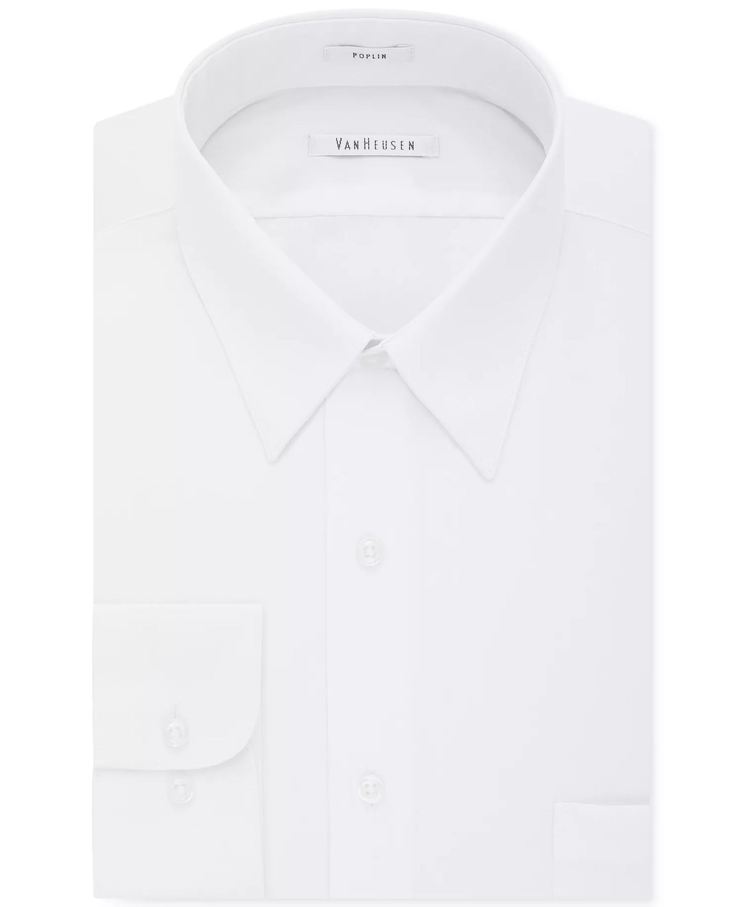 Van Heusen Men's Classic-Fit Poplin Dress Shirt  White 14.5 32/33