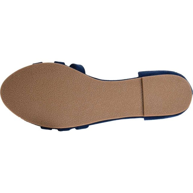 Journee Collection Women's Gildie Open-Toe Ankle Cuff Flat Color Blue Size 11M