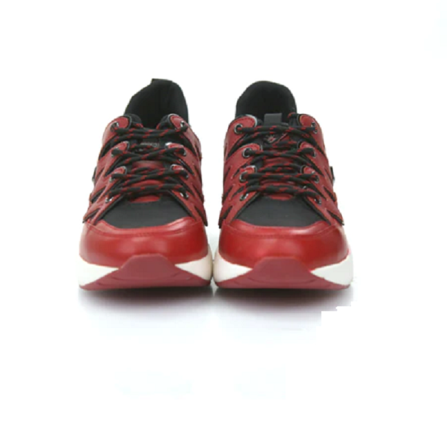 GUESS Men's Tane Round Toe Lace Up Fashion Sneakers Color Dark Red Size 9.5M