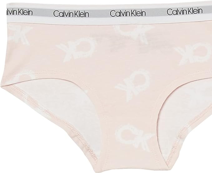 Calvin Klein Girls' Modern Cotton Hipster Underwear, 3-pack Color Assorted Size S (6/6X)