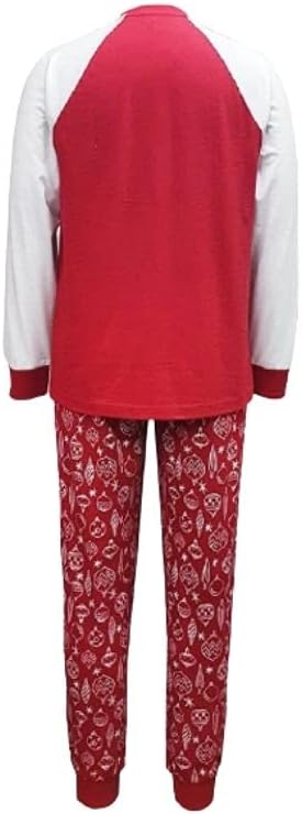 Family Pajamas Men's Ornament-Print Pajama Set Color Red Size XL