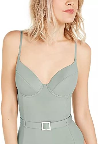 We Wore What Women's Solid Danielle One-Piece Swimsuit Color Jadeite Size M