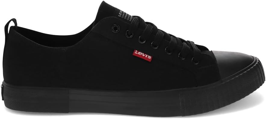 Levi's Men's Anikin Canvas Sneaker Black Mono Size 8.5
