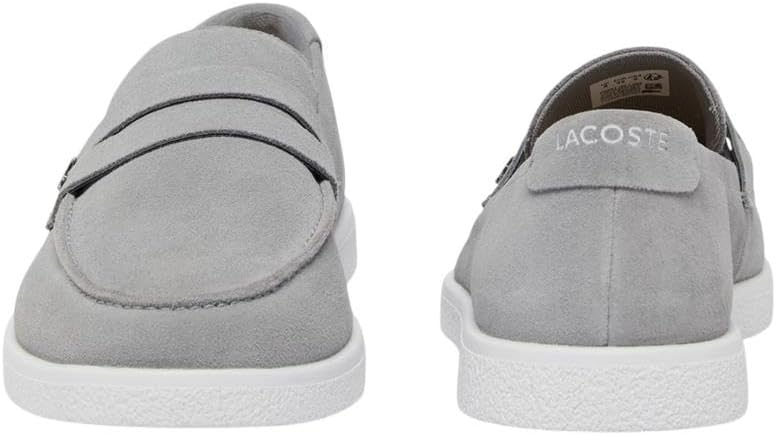 Lacoste Men's Cochet Casual Slip-On Loafer Gray/White Size 8.5
