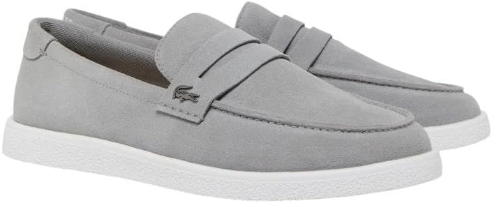Lacoste Men's Cochet Casual Slip-On Loafer Gray/White Size 8.5