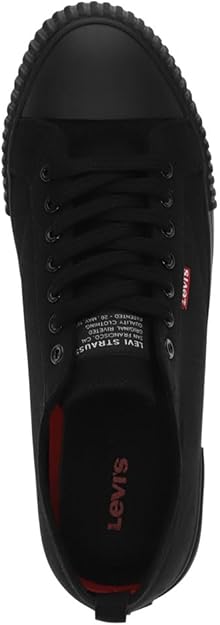 Levi's Men's Anikin Canvas Sneaker Black Mono Size 8.5
