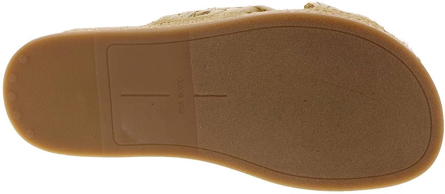 Dolce Vita Clear Women's Wrenly Sandal Color Light Natural Rafia Size 8M