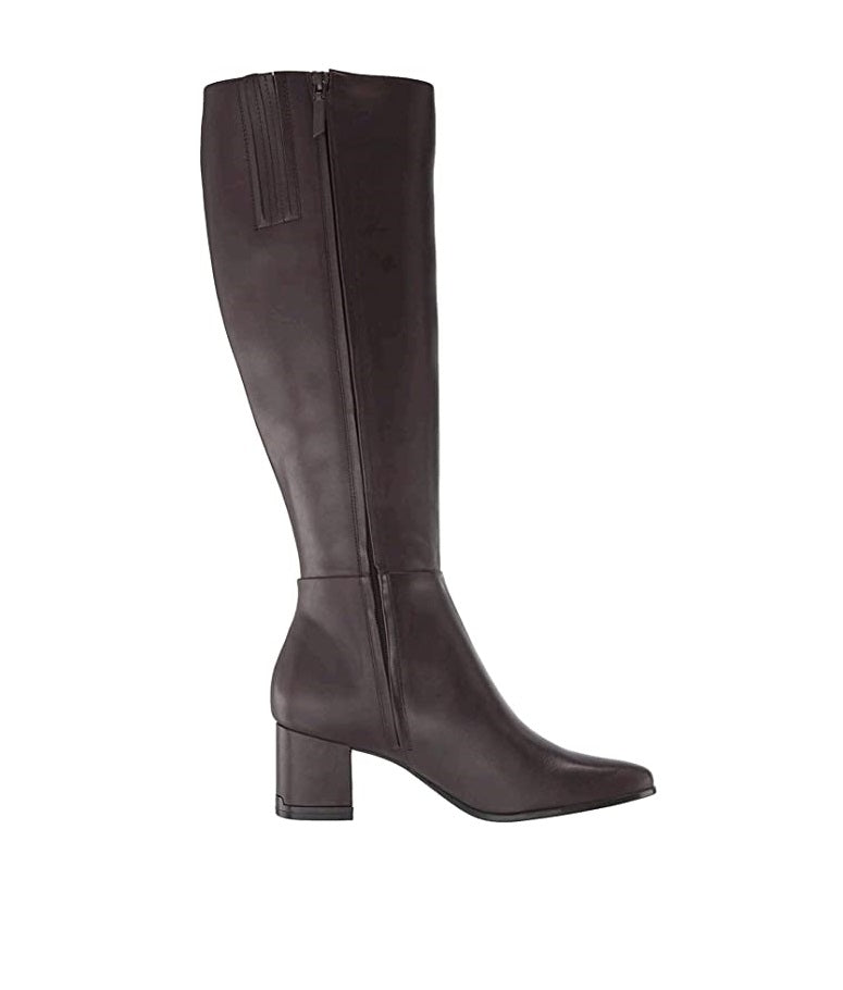 Calvin Klein Womens Freeda Knee High Boots Color Coffee Bean Size 6M