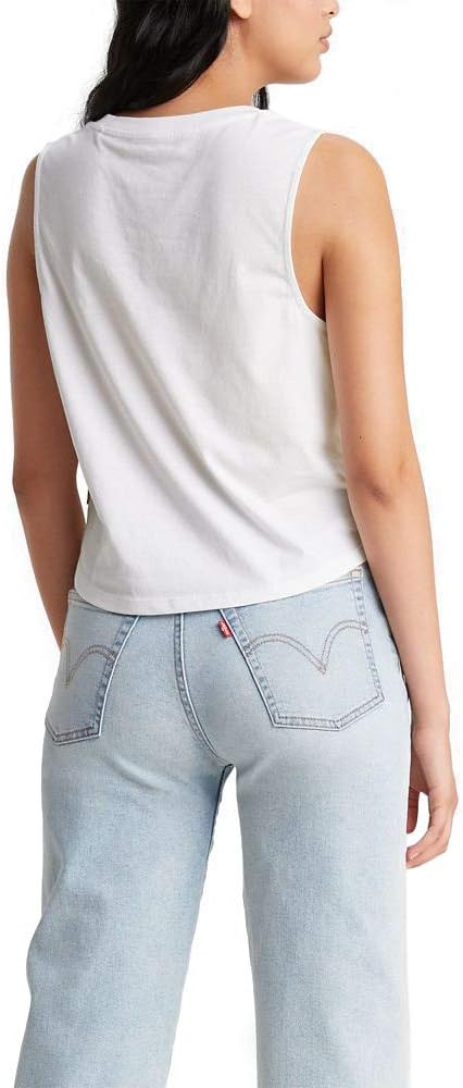Levi's Women's Cotton Zoey Logo Tank Color White Size M