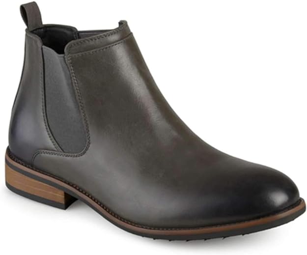 Vance Co. Men's Landon Chelsea Dress Boot Color Gray Size 9.5M
