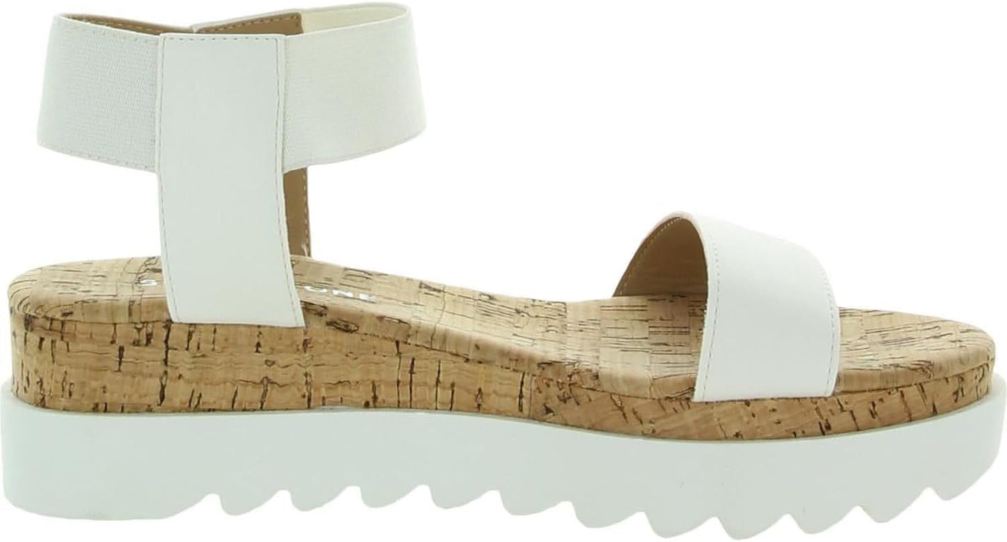 Sun + Stone Women's Melanyy Wedge Sandals Color White Size 6.5M