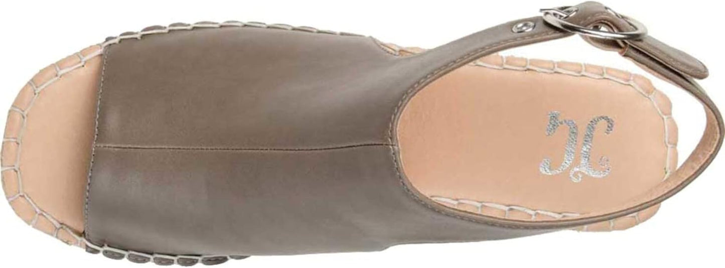 Journee Collection Women's Crew Wedge Sandal Color Taupe Size 6M
