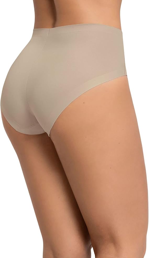 Leonisa Mid-Rise Moderate Compression Classic Underwear Light Beige Size M