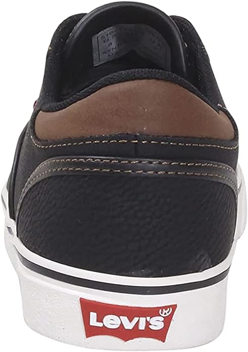 Levis Mens Ethan Canvas Classic Fashion Sneakers Color Black/Tan Size 8.5M
