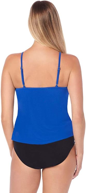 Magicsuit Rita Tiered Slimming Tankini Top Color Cobalt Size 12
