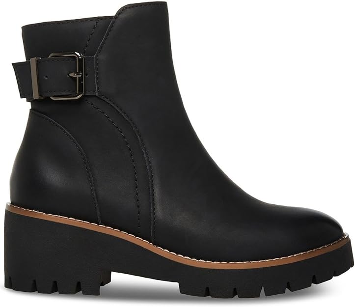 Aqua College Women's Desiree Lug Waterproof Booties Color Black Nubuck Size 6M