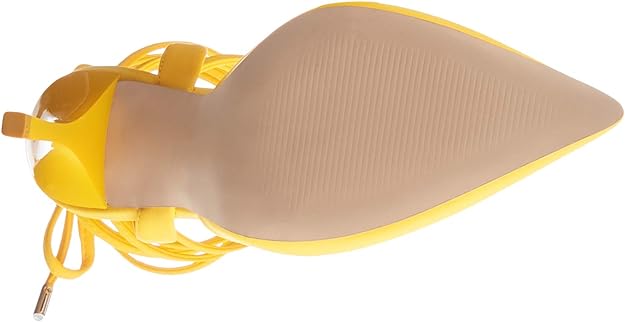 Steve Madden Women's Open Heel Shoe Heeled Sandal   Color Yellow Size 7M