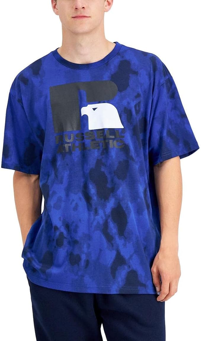 Russell Athletic Men's Victory Tie-Dyed T-Shirt Color Royal Size L