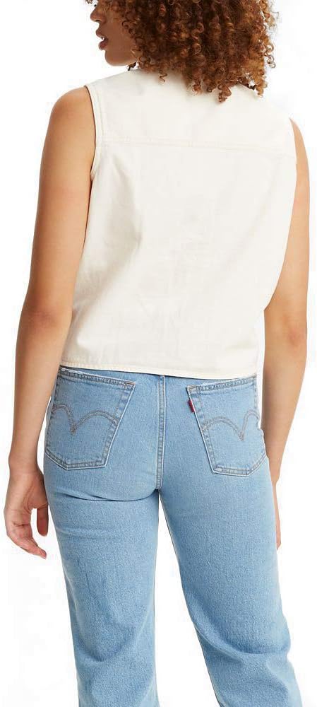Levi's Women's Rumi Cotton Denim Shirt Color Icy Ecru Size M