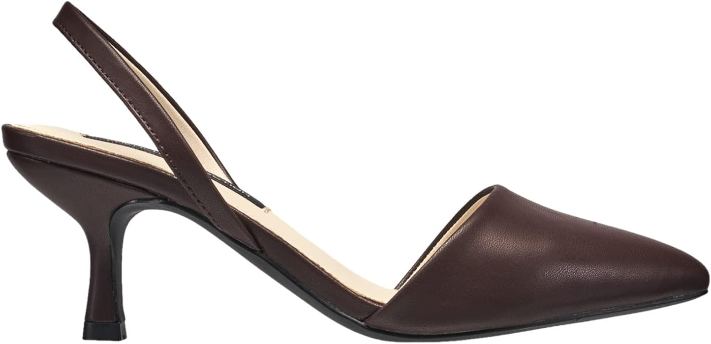 French Connection Women's Slingback Pointed Toe Pumps Color Brown Size 6.5M