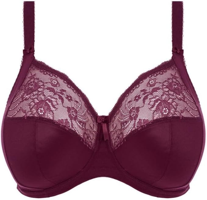 Elomi Full Figure Morgan Underwire Stretch Lace Bra Blackberry Size 38DD