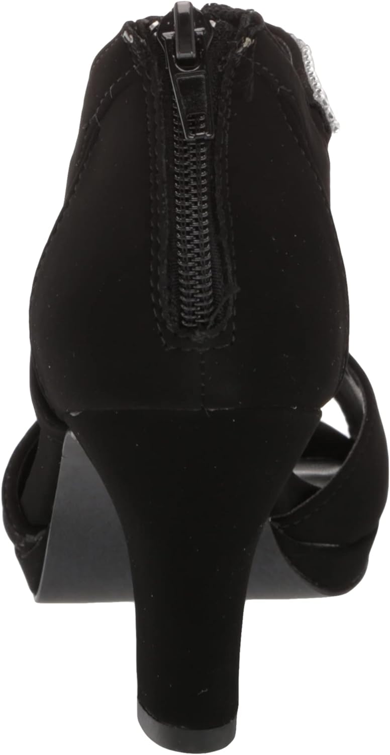 Easy Street Women's Flash Dress Heeled Sandals Color Black Lamy Size 11W