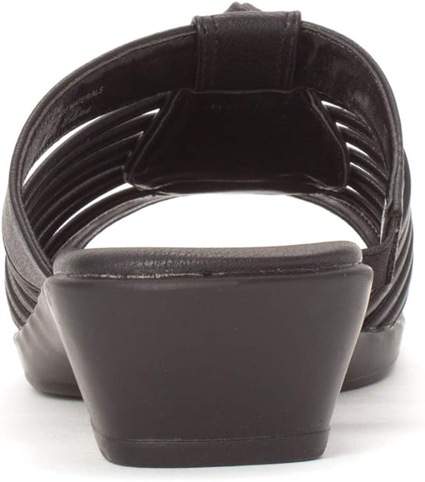 Easy Street Women's Nola Slip On Slide Sandals Color Black Size 7M