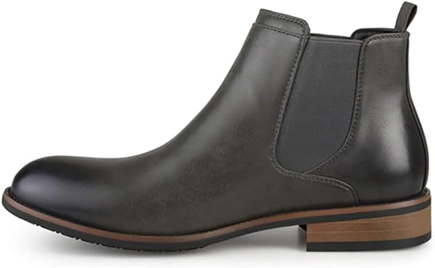 Vance Co. Men's Landon Chelsea Dress Boot Color Gray Size 9.5M