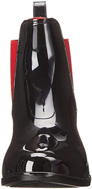 Lauren Ralph Lauren Women's Tally Rubber Short Rain Ankle Boots Color Black/Lauren Red Size 5M