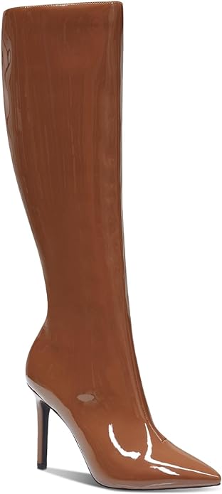 INC International Concepts Women's Rajel Dress Boots Color Cognac Patent Size 9.5M