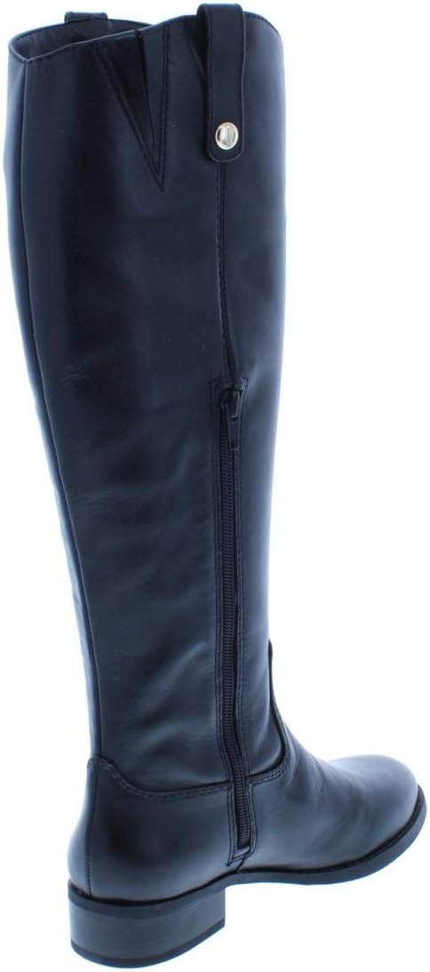 INC International Concepts Fawne Leather Knee-High Riding Boots Color Navy Size 6.5M