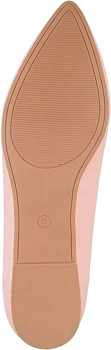 Journee Collection Women's Renzo Faux Leather Pointed Toe Jewel Flats Color Pink Size 9M