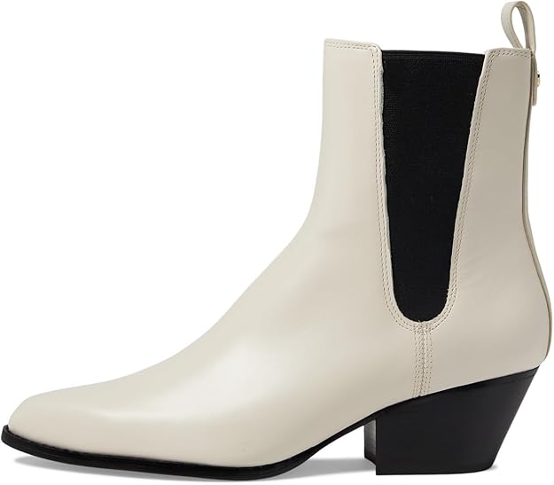 Michael Kors Kinlee Pointed-Toe Pull-On Booties Light Cream Size 10