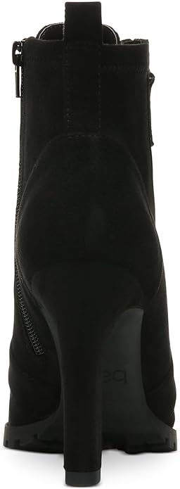 Bar III Women's Damas Faux Suede Peep Toe Shooties Color Black Micro Size 8.5M