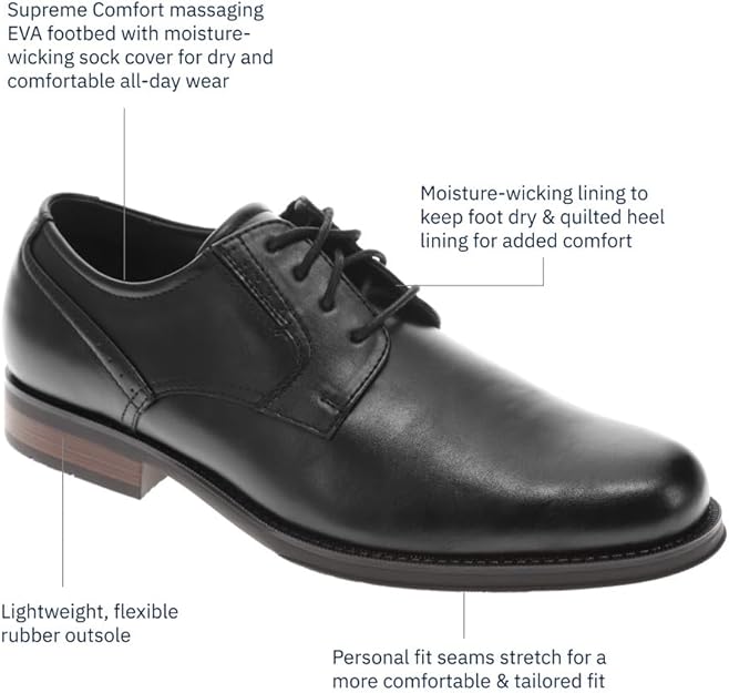 Dockers Men's Edgar Lace Up Oxfords Black Size 8.5W