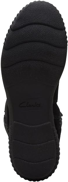 Clarks Women's Caroline Buckled Zip Riding Boots Color Black Suede Size 5.5M