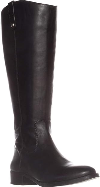 INC International Concepts Women's Fawne Knee-High Riding Boots Color Black Leather Size 6.5M