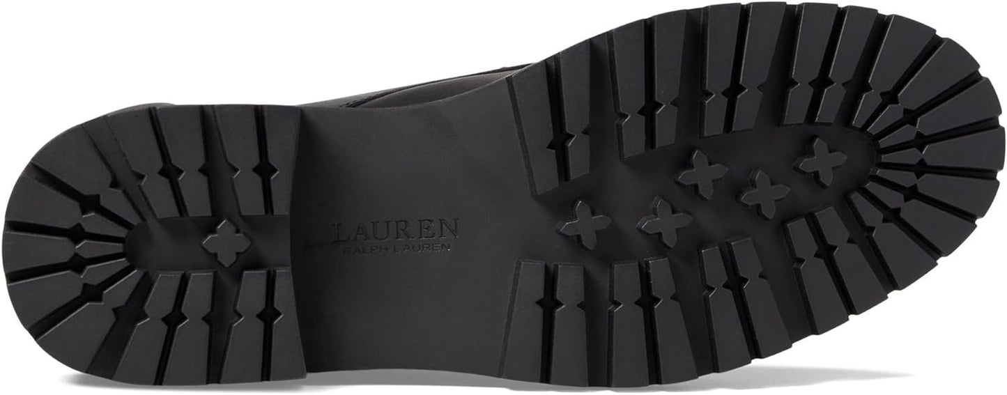 Lauren Ralph Lauren Women's Carlee Lug-Sole Booties Color Black Leather Size 5M