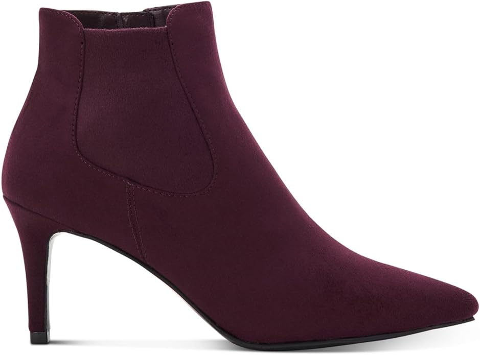 Alfani Women's Jacklynne Pointed-Toe Zipper Booties Color Dark Berry Micro Size 9.5M