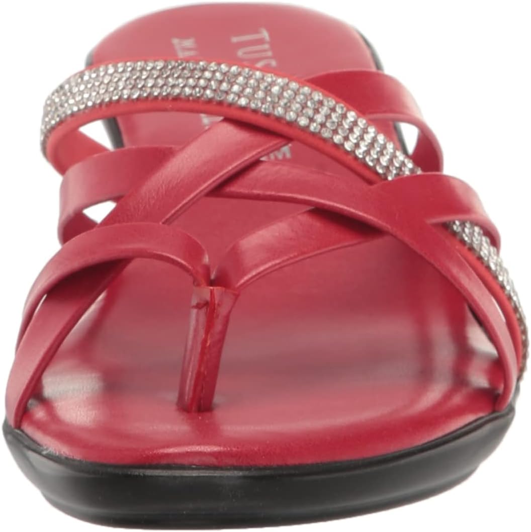 Easy Street Women's Tuscany Aldina Slide Sandals Color Red Size 7.5M
