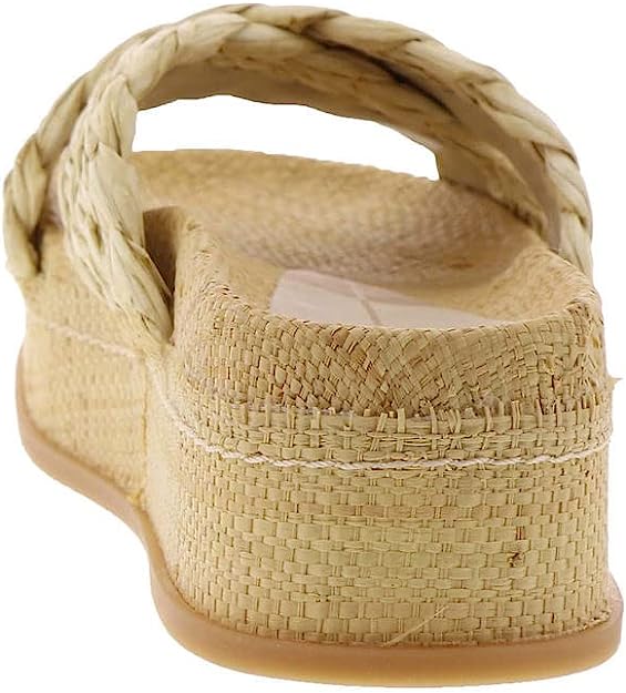 Dolce Vita Clear Women's Wrenly Sandal Color Light Natural Rafia Size 8M