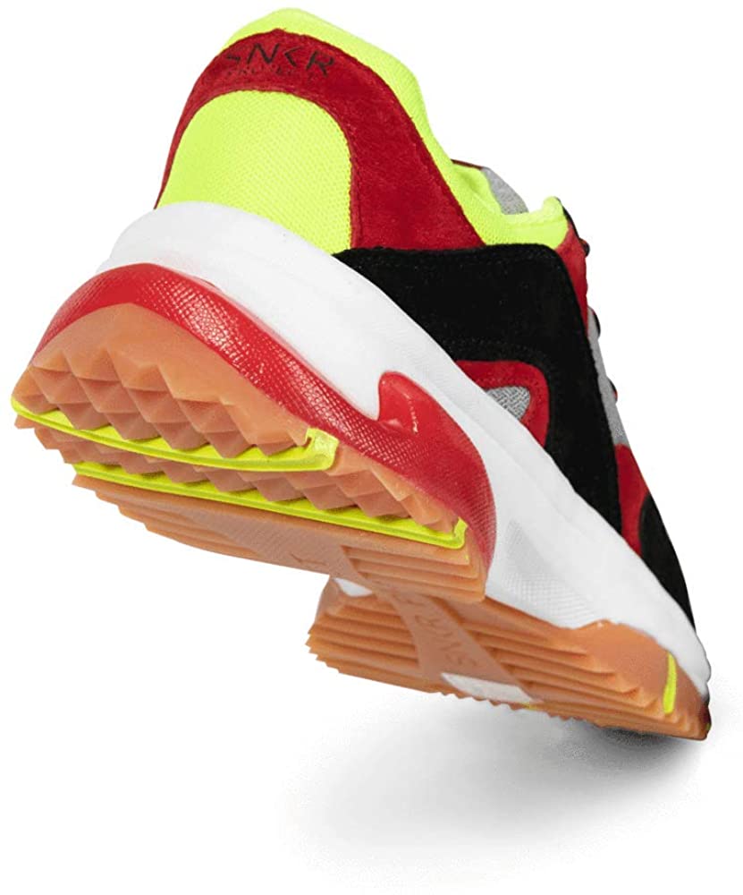 SNKR Project Men's Prospect Park Sneaker Color Black/Red/Yellow Size 10M