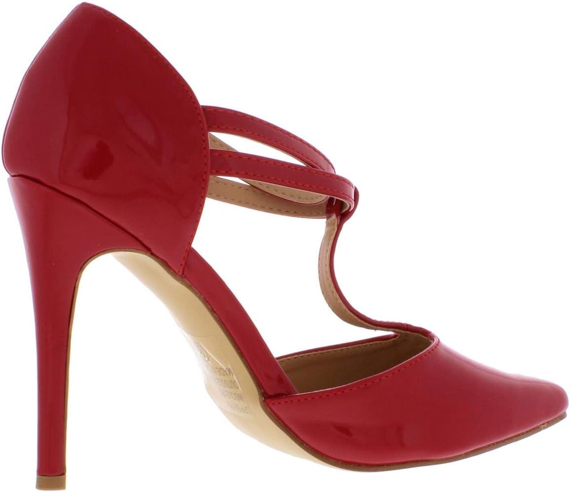 Journee Collection Women's Tru Stiletto Heeled Pumps Color Red Size 9M