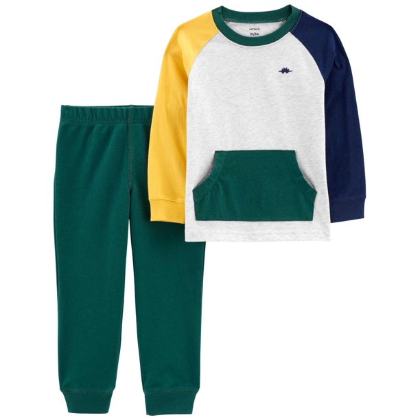 Carters Boys 2-Piece Colorblock Tee & Jogger Set Color Print Size Newborn