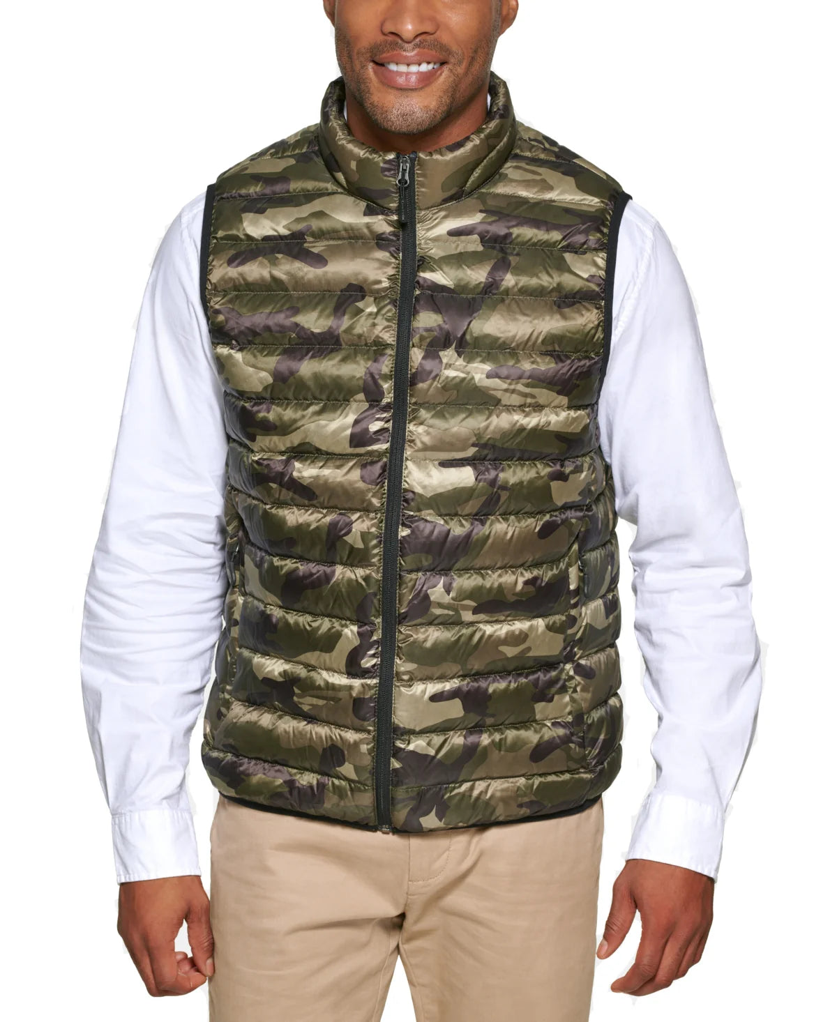 Club Room Men's Quilted Packable Puffer Vest Camouflage Size S