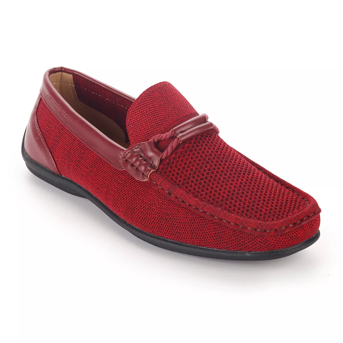 Aston Marc Men's Knit Lace-Strap Driving Loafers Color Red Size 8.5M